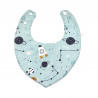 Babero bandana bebé estampado espacio azul en petitmandarina.com