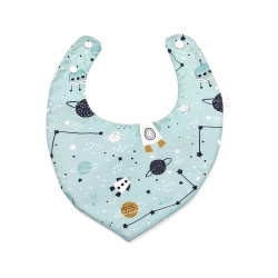 Babero bandana bebé estampado espacio azul en petitmandarina.com