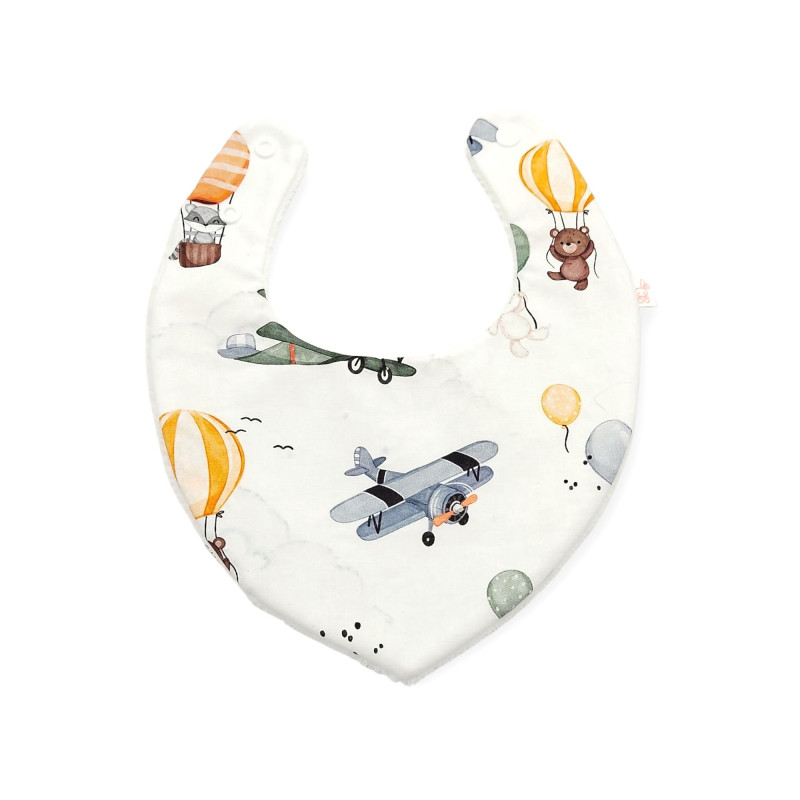 Babero bandana bebé estampado volando en petitmandarina.com