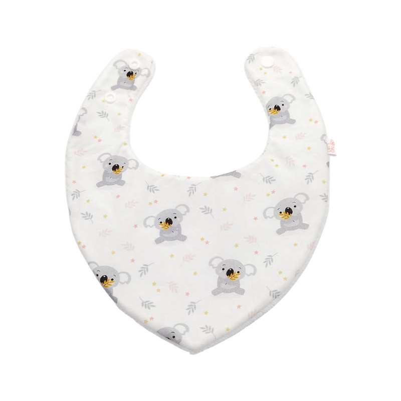 Babero bandana bebé estampado Koala gris en petitmandarina.com