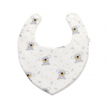 Babero bandana bebé estampado Koala gris en petitmandarina.com