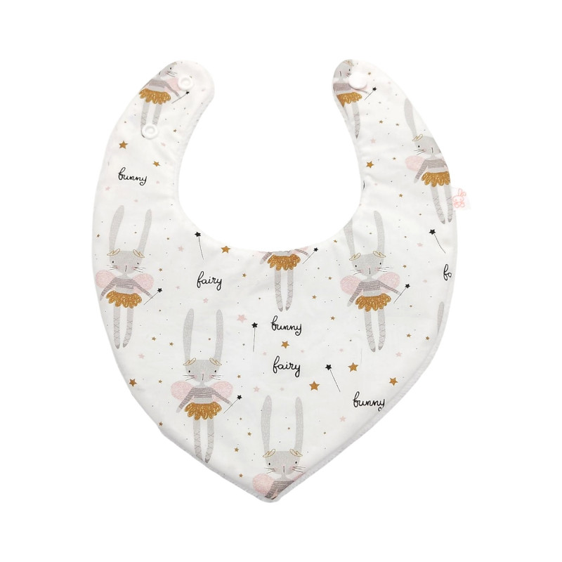 Babero bandana bebé estampado Hada conejita en petitmandarina.com