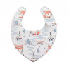 Babero bandana bebé estampado Zorrito Tipi Azul en petitmandarina.com