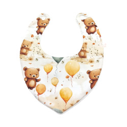 Babero bandana bebé estampado Osos globos en petitmandarina.com