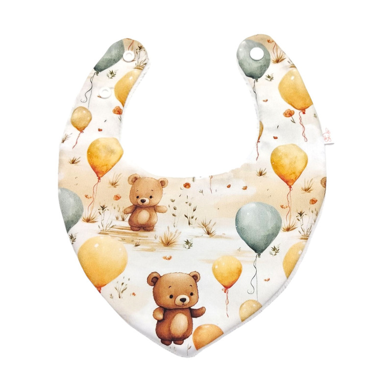Babero bandana bebé estampado Osos globos en petitmandarina.com