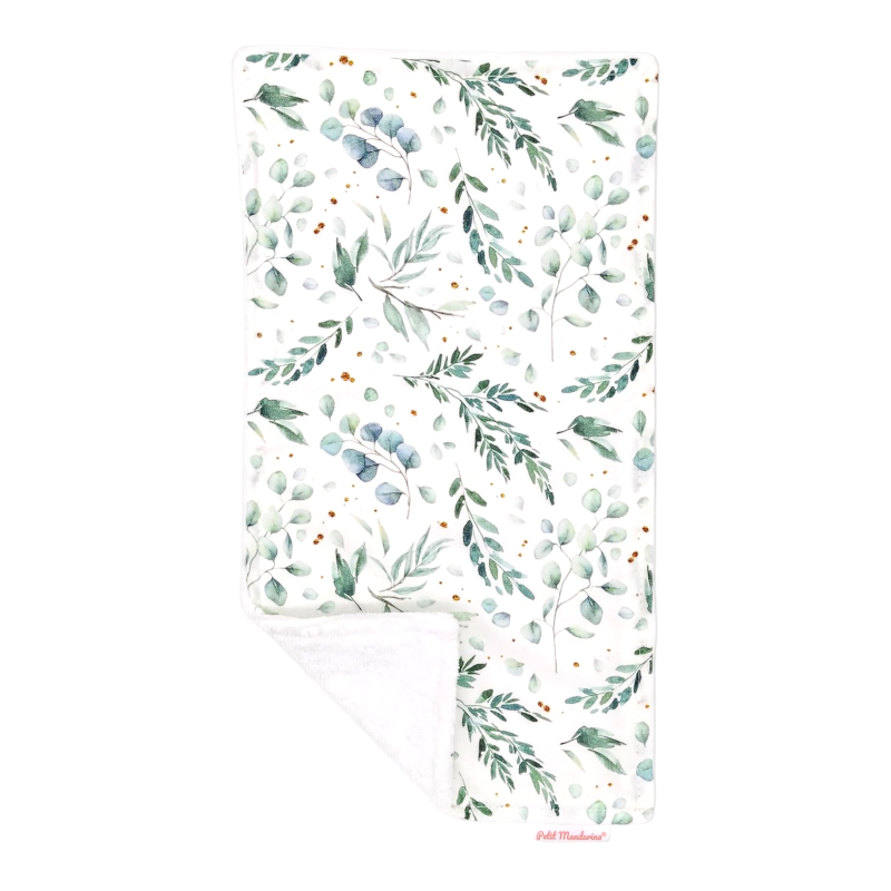 Toalla de lactancia con estampado Nature Vert en petitmandarina.com